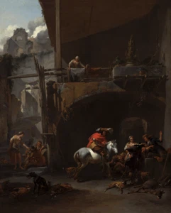 El regreso de la caza | Nicolaes Berchem | Impresión renacentista 1660 - Imagen 1 de 9