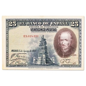 Espagne - billet 25 pesetas 1928 - Calderon de la Barca - Série E - TTB+ - P.74c - Imagen 1 de 2