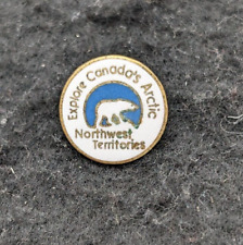 VTG Northwest Territories Explore Canada's Arctic Lapel Pin Button NWT Souvenir