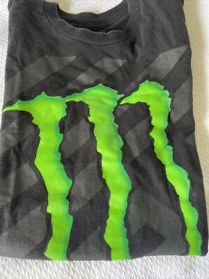 Monster Energy Drink T Shirt Mens Size Large Short Sleeve Green Black Logo Race - Image 1 of 4