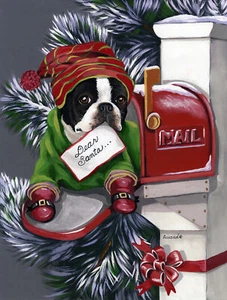 Precious Pet Garden Flag - French Bulldog Letter to Santa 12" x 18" ~ Charity! - Picture 1 of 1