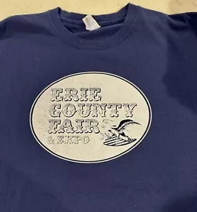 Men’s XXL Blue Erie County Fair & Expo Short Sleeve T-shirt - Picture 1 of 5