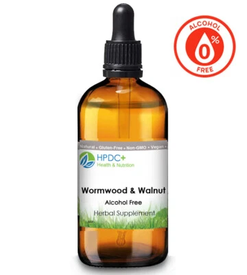 HPDC+ HEALTH & NUTRITION Wormwood & Walnut Alcohol Free Tincture/ Extract Artemisinin, Parasite, Cleanse