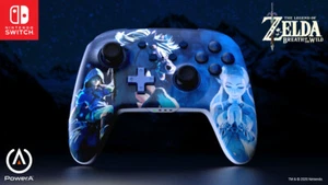 PowerA Enhanced Wireless Controller *ZELDA MIDNIGHT RIDE EDITION* (Switch) New - Picture 1 of 18