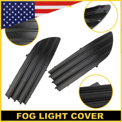 For 2004-05 Toyota Sienna Fog Light Front Cover Left & Right Pair Black New Part - Image 1 of 4