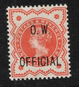 Vic - O30. 1/2d Vermillion O.W. OFFIZIELL. Unmontiert neuwertig mit RPS Zertifikat. - Bild 1 von 3