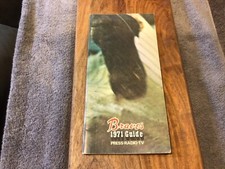 Baseball Media Press Guide Atlanta Braves 1971 Hank Aaron HOF Vintage