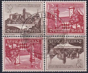 Germany 1939 Sc B160a se-tenant block from booklet used Berlin cancel - Picture 1 of 1