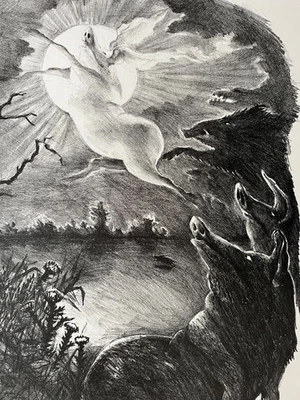 Gisela Mott-Dreizler Signierte numm. Original Lithographie 1987 - Schweine (2) - Bild 1 von 4