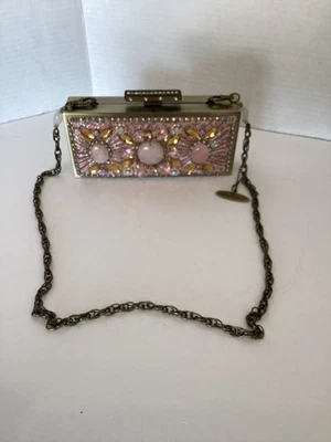 Bolso sin asas Mary Francis con cuentas de oro rosa nuevo sin etiquetas Foto 1 de 4