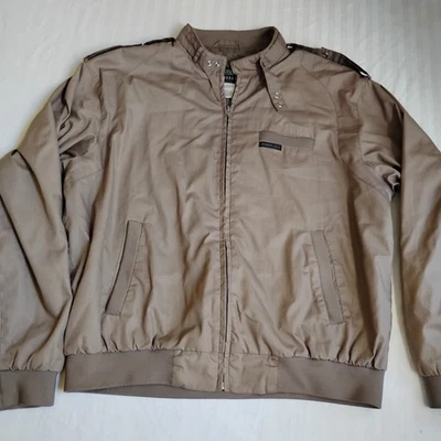 Members Only Jacket Large Men's Grunge Bomber Chin Strap Street Y2K Vintage  - Image 1 of 4