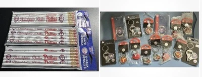 Phillies Lot of 17 Licensed Key Chain, Pencils Lot - Brand New - Factory Sealed - Image 1 of 4