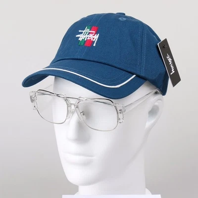 NUEVA GORRA STUSSY CLASSIC BARS LOW PRO EN AZUL - OS Foto 1 de 4