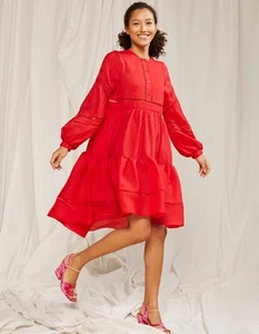 Women’s Cynthia Rowley Red Boho Long Sleeve Dress Size XL - Picture 1 of 12