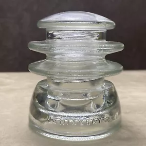 Antique Hemingray 56⚡️Electric⚡️Insulator USA Clear Glass - Picture 1 of 7