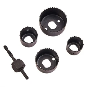 5Pc HOLE SAW KIT Metal 32mm - 54mm Circle Cutter Drill Wood Plasterboard Ceiling - Picture 1 of 2