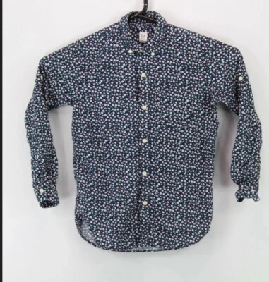 Camisa Gap Niños Niñas Abotonada LS Talla XL (12) Regular Azul Floral Mezcla de Lino Foto 1 de 4