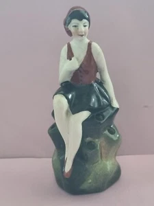 Superb Art Deco 1920's Style Flower / Hat Pin Holder Bathing Beauty Figurine - Picture 1 of 7