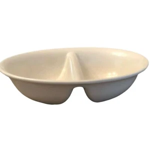 PFALTZGRAFF 10” COLOR MEDLEY DIVIDED VEGETABLE BOWL IVORY BUFF STONEWARE - Picture 1 of 6