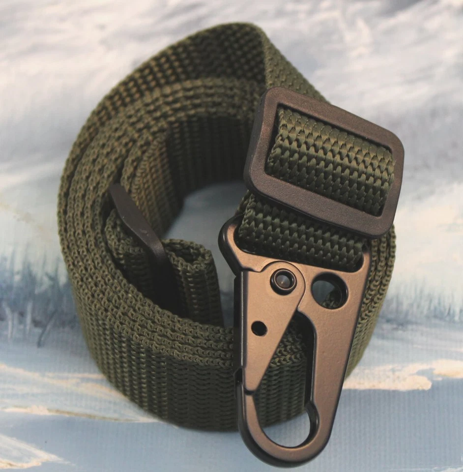 RIFLE SLING ~ OD POLYPRO ~ OLIVE DRAB ~ 1 INCH  x 43" ~ HK1 ~ LIGHT DUTY - Image 1 of 1