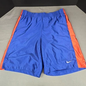 Nike Pantaloncini Basket Uomo Blu Medio Rosso Baggy Vintage Activewear - Foto 1 di 8