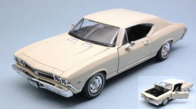 MODELLINO AUTO STATICO WELLY CHEVROLET CHEVELLE SS 396 1968 CREAM SCALA 1:24-27 - Immagine 1 di 2