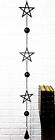 Ebros Pentagram Stars String Hanging Decoration Three Dancing Pentagrams 29"H