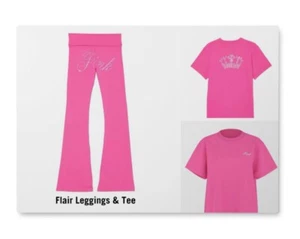 Victoria’s Secret, PINK, M Tee & Limited Edition, BLING FOLDOVER LEGGINGS - Picture 1 of 5