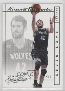 2013-14 Panini Signatures Green /5 Kevin Love #80