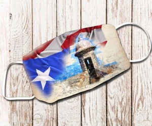 Face Mask with Filter Pocket/ Unisex/ Puerto Rico - Picture 1 of 3