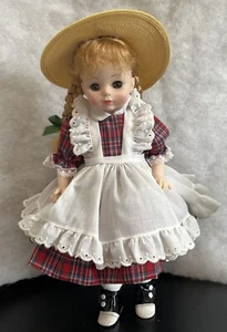Muñeca de colección Madame Alexander 'McGuffey Ana' #1525 trenzas a cuadros sombrero rubio - Imagen 1 de 11