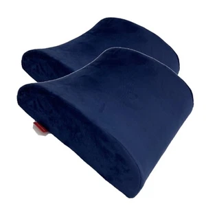 2 Memory Foam Back Lumbar Support Pillow Car Seat Home Office Chair Cushions - Picture 1 of 6