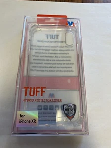 Custodia protettiva telefono ibrida MYBAT nero/nero naturale TUFF per iPhone XR - Foto 1 di 4