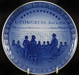 Mint in Box Royal Copenhagen 1976 United States Bicentenary Congress Plate - Picture 1 of 3