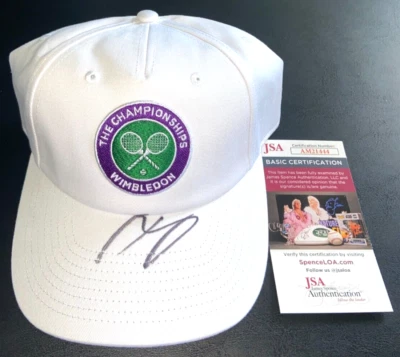 Gorra de Wimbledon firmada por Andy Murray US OPEN 2012 OLÍMPICOS 2013 2016 JSA Foto 1 de 2