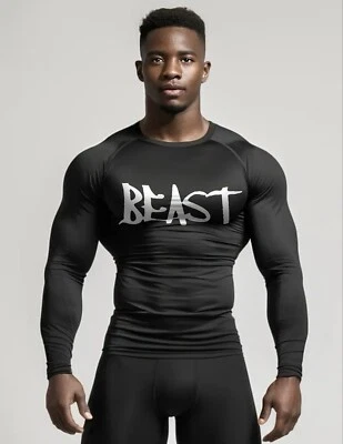 Men's 2pc Sportswear Set - "BEAST"  Compression Outfit - Medium - Gay Interest - Image 1 of 4