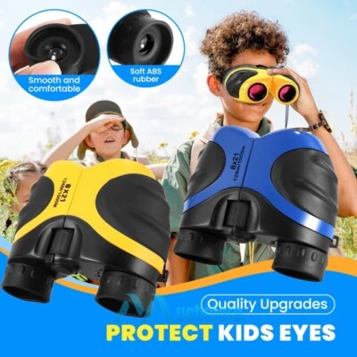 Kids Binoculars 8 X 21 Compact Shockproof Telescope Suitable for Bird Watching - Image 1 of 4