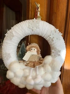 Ghirlanda Natalizia fatta a mano, diametro 20cm, ideale per decorare le porte - Foto 1 di 1