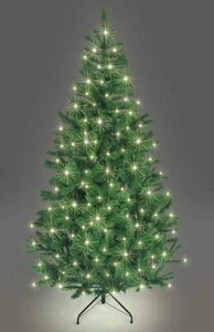 10Ft Christmas Tree 1800 Tips 3M Green Alaskan Pine w/ Multi-colour LEDs + Stand - Picture 1 of 5