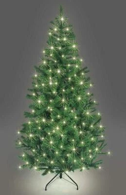 10Ft Christmas Tree 1800 Tips 3M Green Alaskan Pine w/ Multi-colour LEDs + Stand - Image 1 of 4