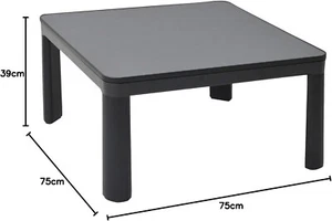 Japanese Heated Kotatsu Square Table 75x75cm Cozy Winter Warmer Yamazen JAPAN - Picture 1 of 8