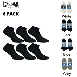 Lonsdale Sneaker Fresh 6 Paia Calze Cotone Pettinato Piquet - Imagen 1 de 9