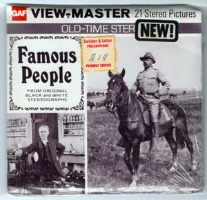 VIEW-MASTER FACTORY SEALED - B 793 G4 - FAMOUS PEOPLE From Original Stereographs - Picture 1 of 1