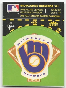 1982 Fleer Stickers Milwaukee Brewers Baseball Diamond ODDBALL! - Picture 1 of 2