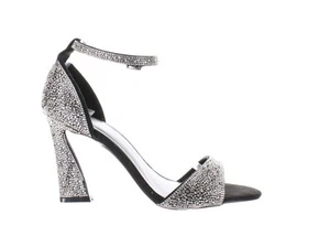 JLO by Jennifer Lopez Womens Irma Silver Ankle Strap Heels Size 9 (7769581) - Picture 1 of 4