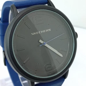 Skechers SR5122W Herren 46mm Schwarz & Blau Silikon Uhr Japan Uhrwerk Neue Batterie - Bild 1 von 12