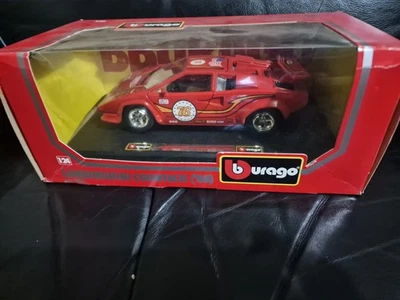 Burago 0537 Lamborghini Contach ('88) 1/24th scale #76 RED - Image 1 of 2