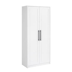 Prepac Elite Premium Home 16 in. D x 32 in. W x 72 in. H White Storage Cabinet - Picture 1 of 10
