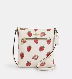 NWT.  Coach Rowan File Bag With Strawberry Print  - Picture 1 of 4