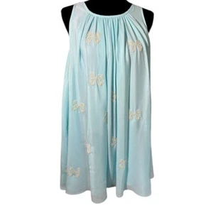 Kate Spade Damen Etuikleid Schleife Perlen M blau ärmellos formell - Bild 1 von 9